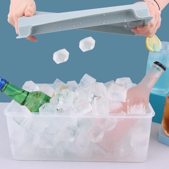 Ice Cube Trays, Hexagon Ice Trays with Lid, 32x3 PCS Ice Trays for Freezer - Picture 6 of 14